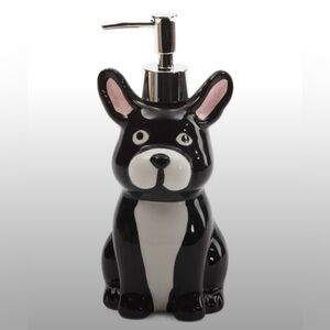 Isaac Jacobs Black and White Dog Soap Dispenser, NIB, Dog Lover Must